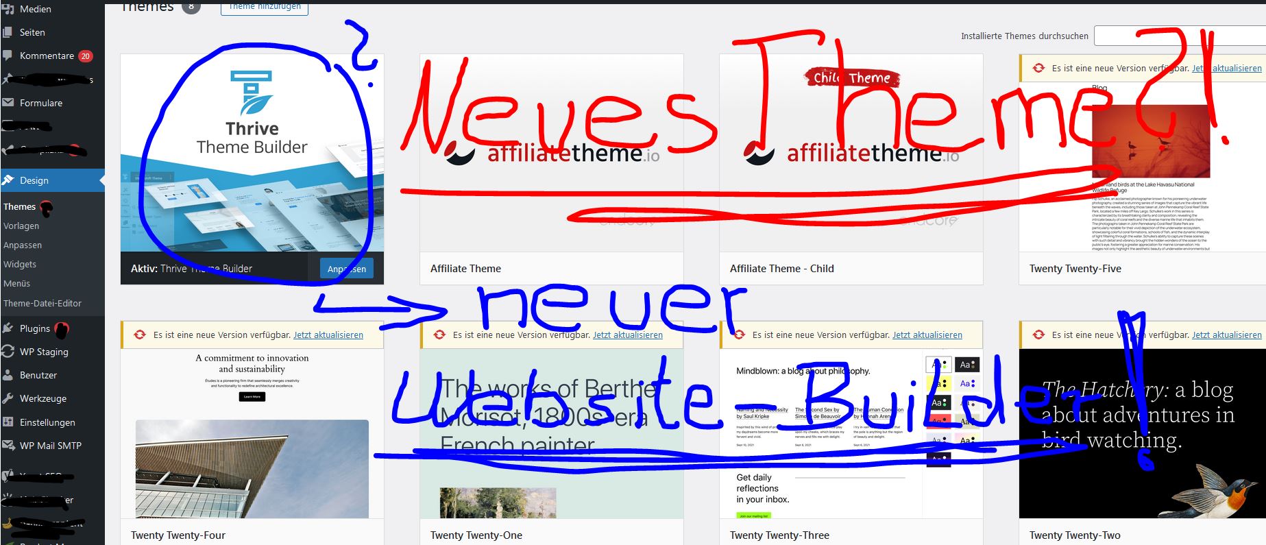Ein neuer Website-Builder muss her